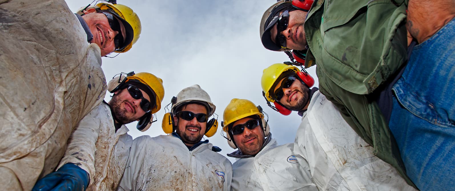 workers looking from above